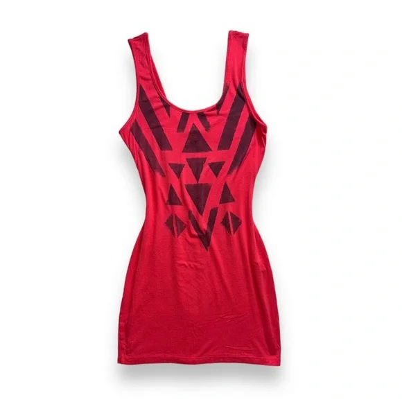 TRIBAL PRINT LIGHTWEIGHT BODYCON TANK MINI DRESS · CHARLOTTE RUSSE · SIZE M - Picture 1 of 3